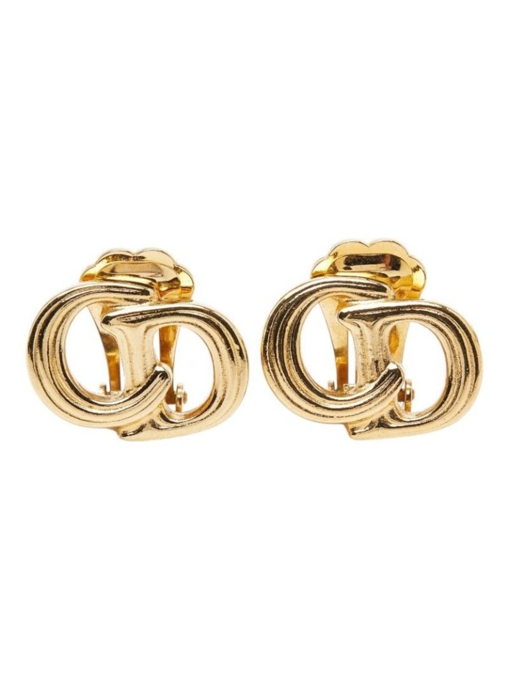 Dior Cdlogo Earrings Gold Plated - Picture 2 of 5